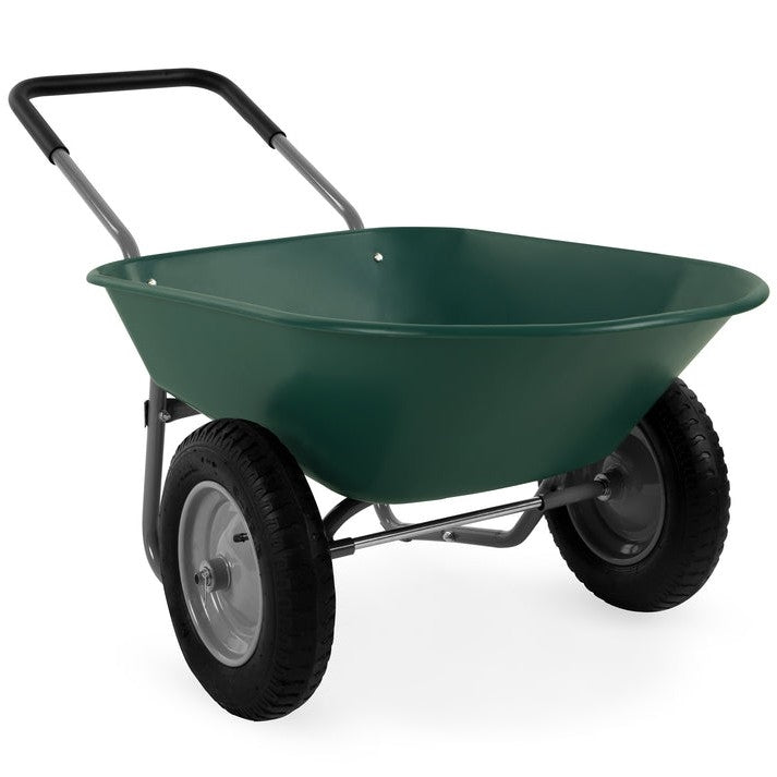 Heavy Duty 2-Wheel Multipurpose Rust Proof Wheelbarrow - Green, photo 5 of 5