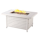 Aluminum 48-in Rectangular Propane Fire Table, Beads, Covers and Lid