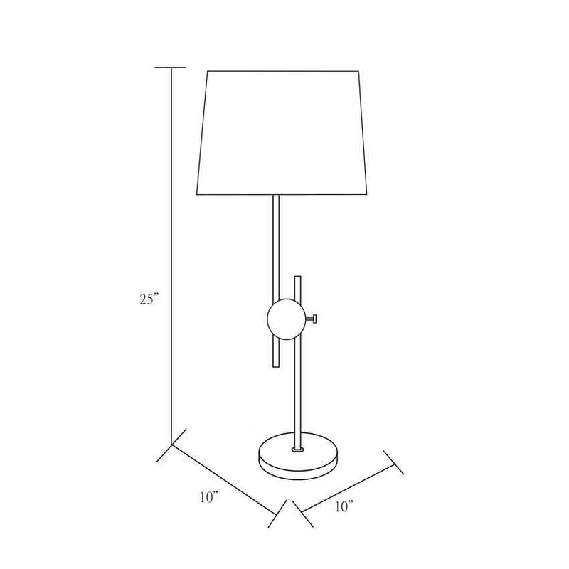 Lackenbach Modern White Table Lamp