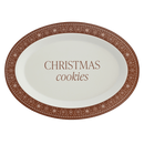 Gingerbread Oval Christmas Cookie Tray by Sweet Water Decor