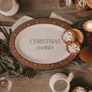 Gingerbread Oval Christmas Cookie Tray by Sweet Water Decor
