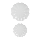 White Scalloped Serving Tray Set