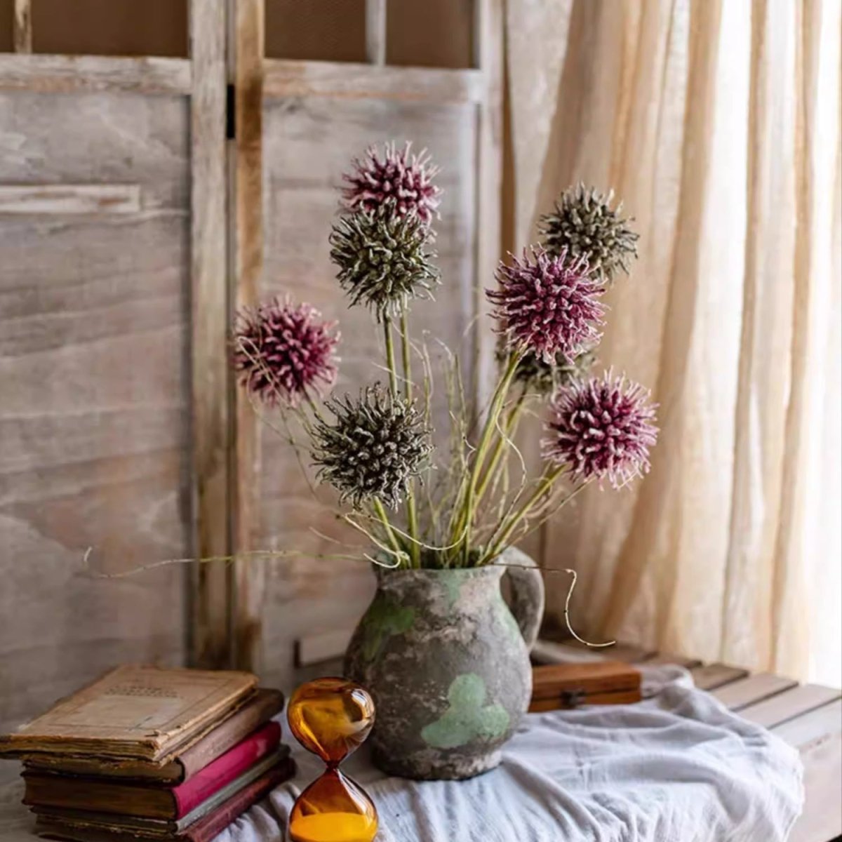 Rustic Thistle Pod Stem 27.5" Tall, photo 3 of 7