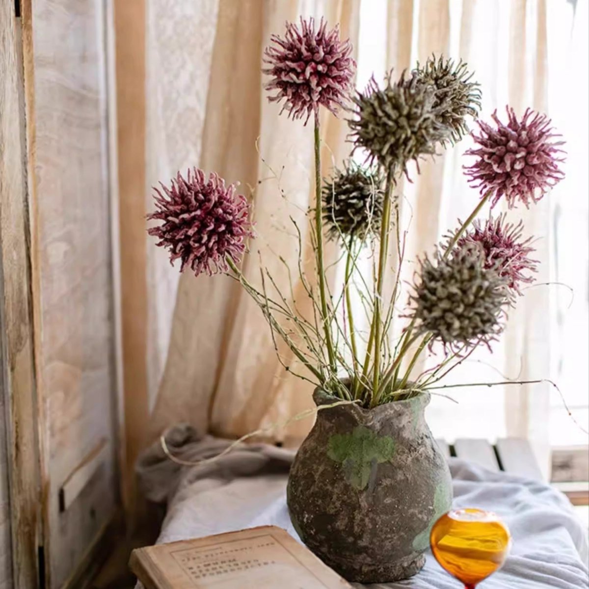 Rustic Thistle Pod Stem 27.5" Tall, photo 4 of 7