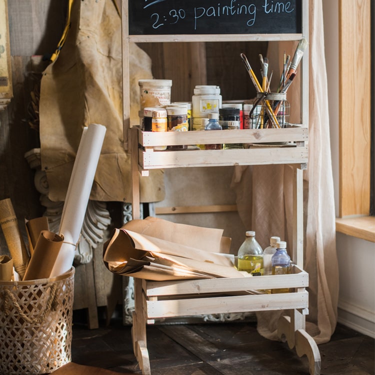 Two Tire Plant Stand with Chalkboard