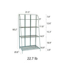 Four Tire Foldable Metal Shelf