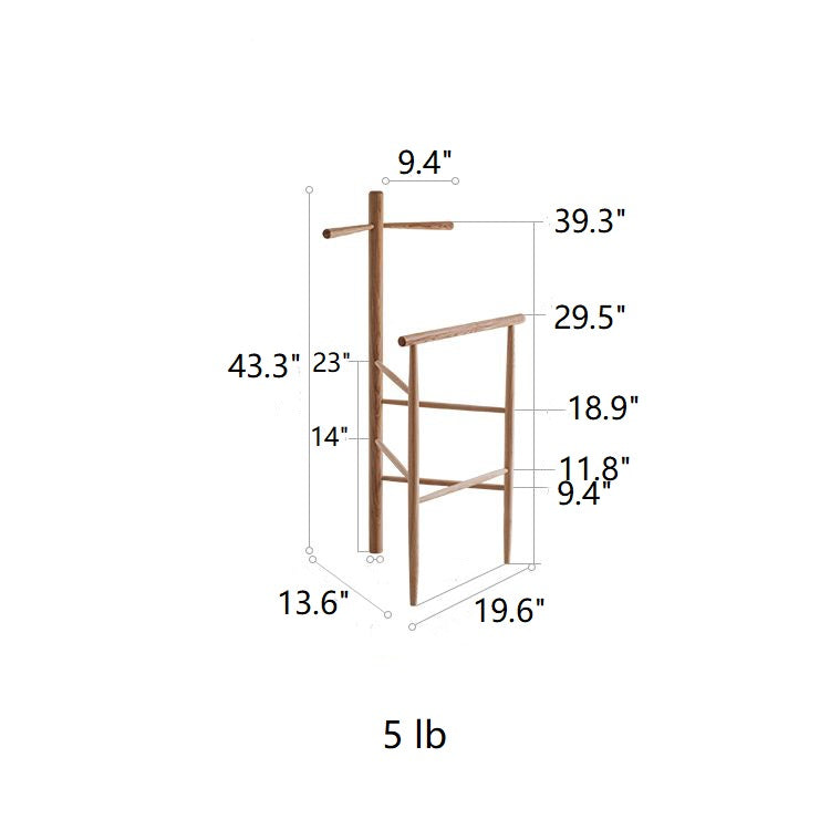 Ash Wood Bath Towel Rack Freestanding Rack for Bathroom