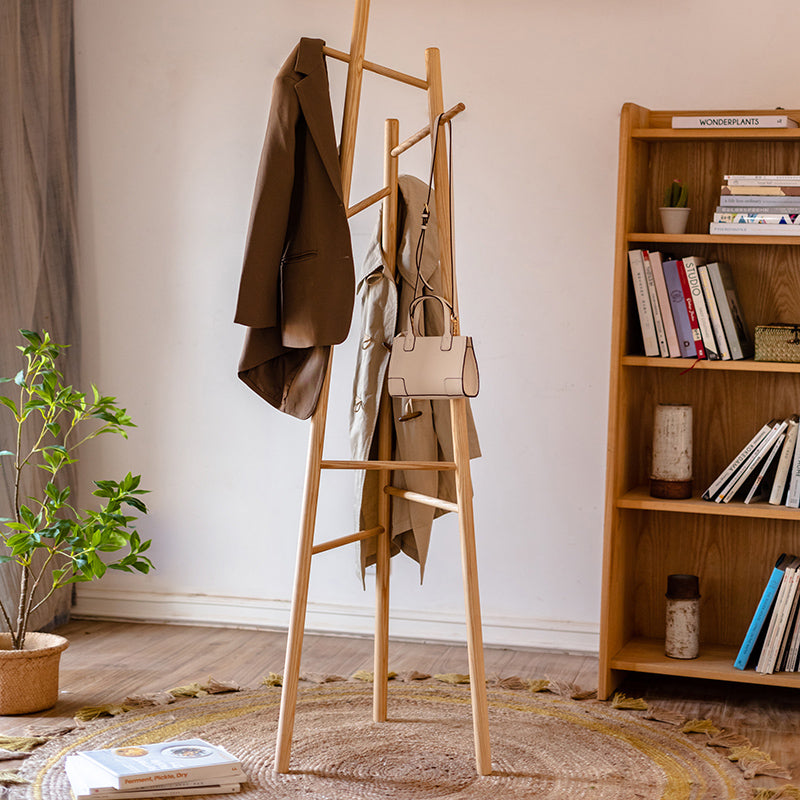 Ash Wood Coat Rack Solid Wood Rack