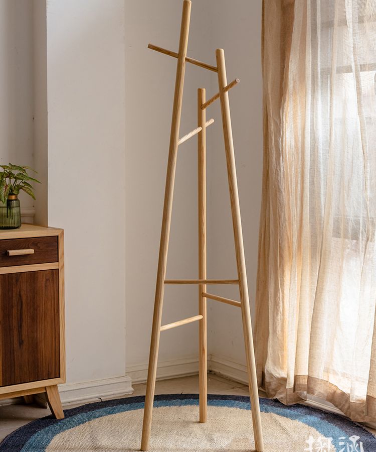 Ash Wood Coat Rack Solid Wood Rack, photo 2 of 9