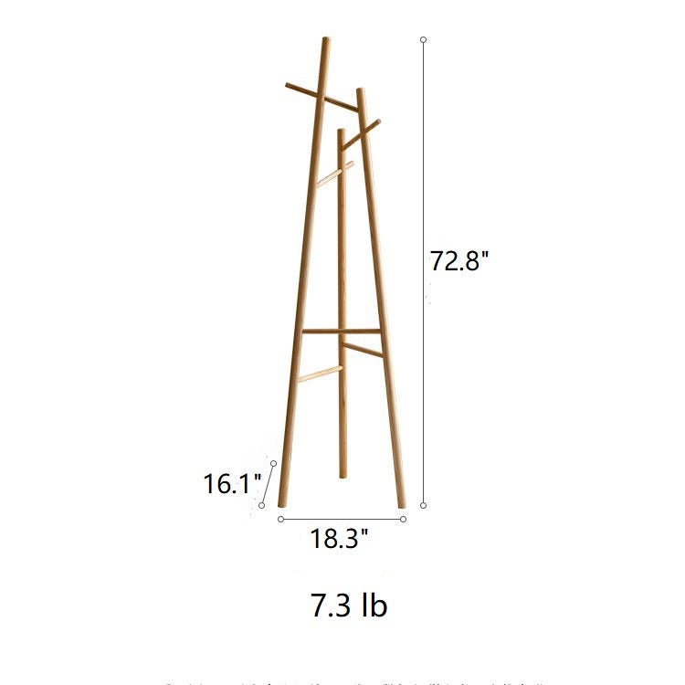 Ash Wood Coat Rack Solid Wood Rack, photo 9 of 9
