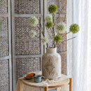 Round Ball Flower on Twig Stem in Green
