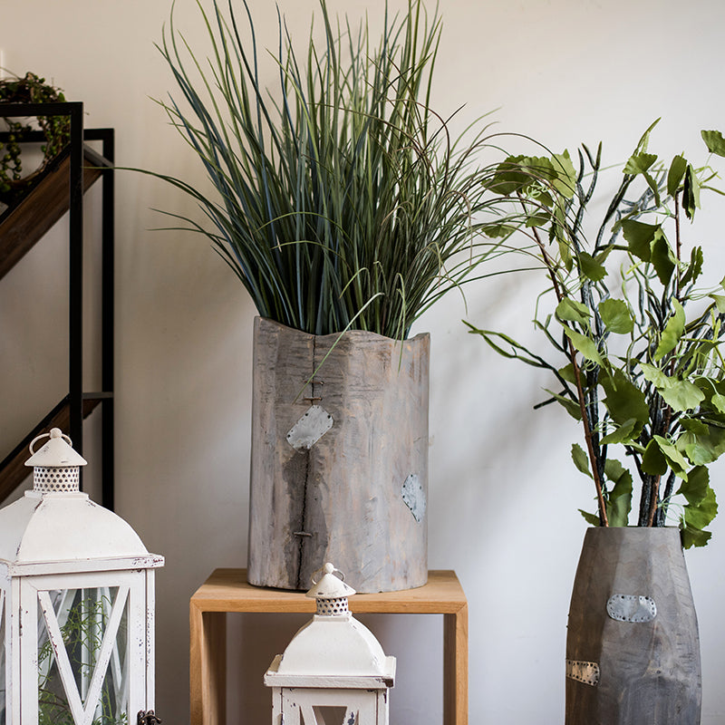 Bare Wood Vase Container in Various Styles