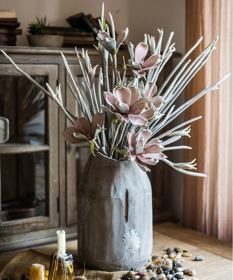 Bare Wood Vase Container in Various Styles