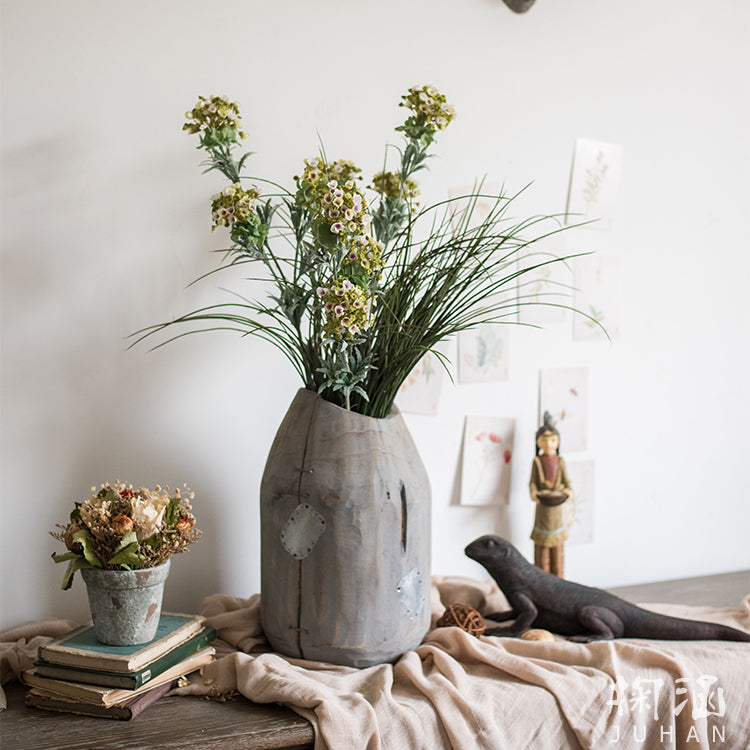 Bare Wood Vase Container in Various Styles