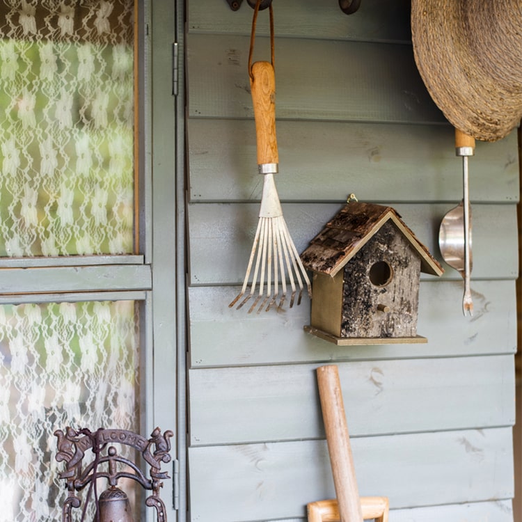 Birch Wood Decorative Bird House