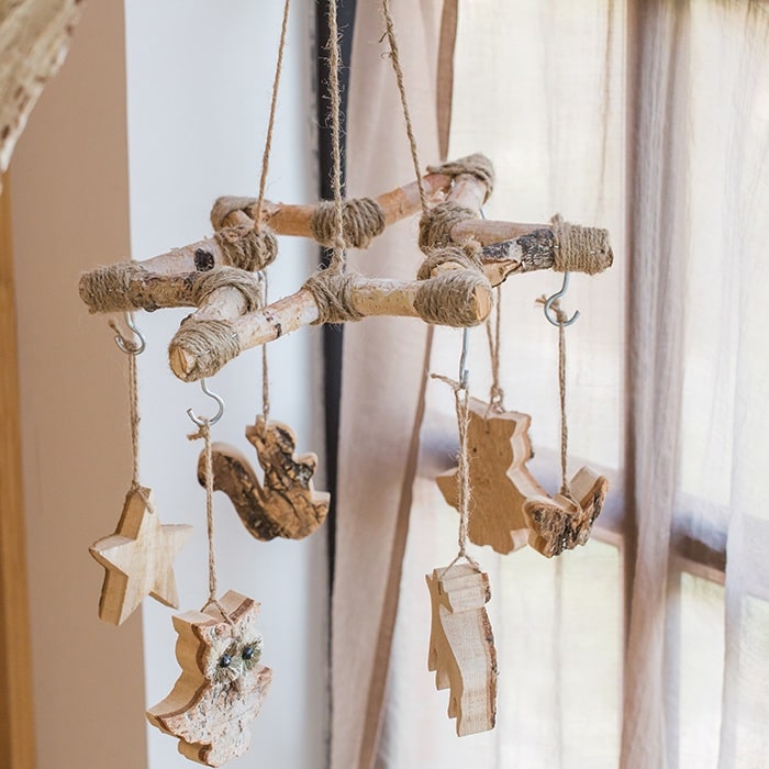 Birch Wood Craft Decorative Wind Chime Hanger