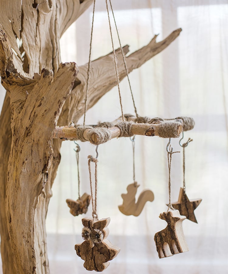 Birch Wood Craft Decorative Wind Chime Hanger