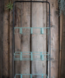Blue Metal Shelf Rustic Metal Shelf