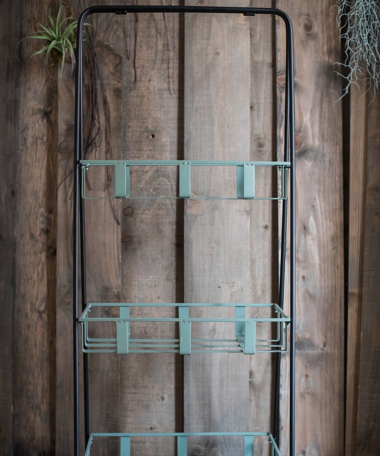 Blue Metal Shelf Rustic Metal Shelf