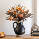 Artificial Silk Poppy Designers Flower Bouquet 24" Tall Orange