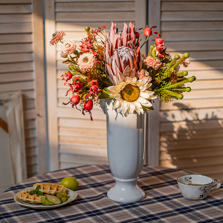 Rust Pink Spring Farm Bouquet 16" Tall