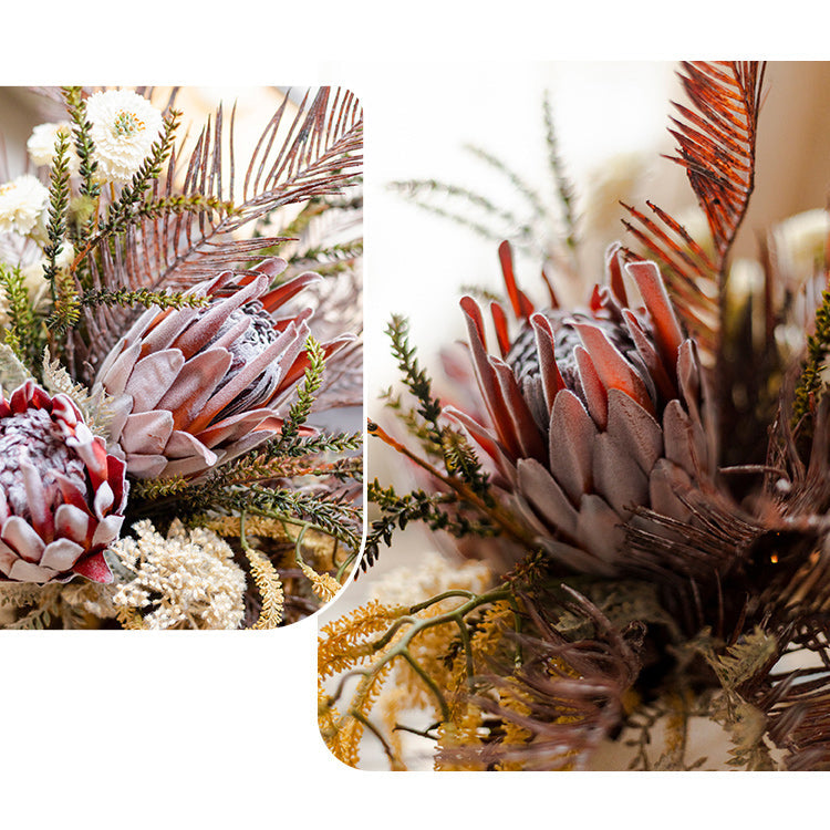 Rust Red Protea Designers Artificial Bouquet 23" Tall