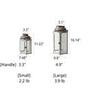 Glass Metal Lantern Candle Holder