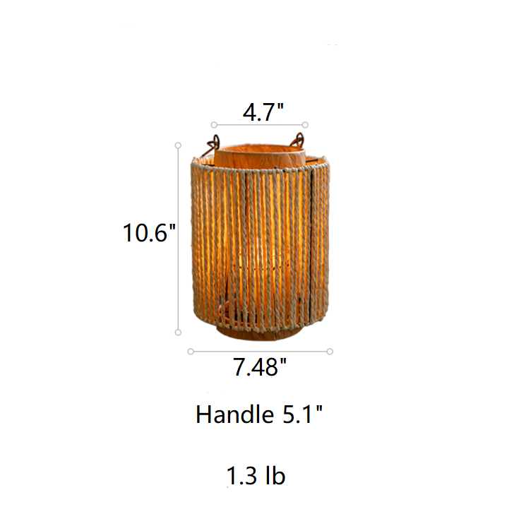 Portable Lantern Candle Holder Rope Paper Lantern