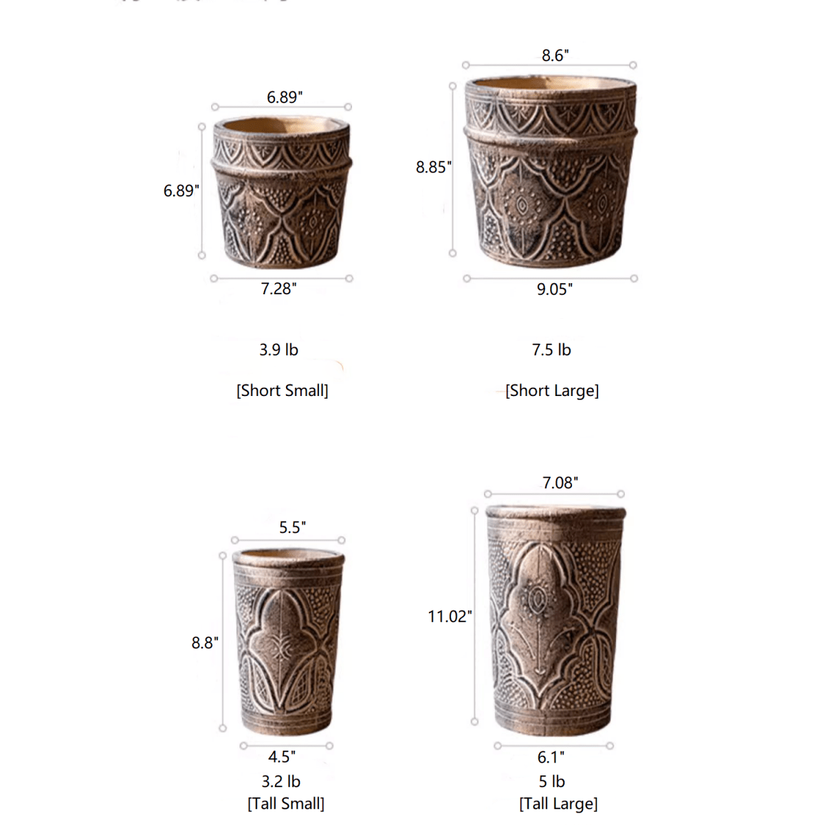 Classic Element Art Planter Clay Flowerpot, photo 10 of 10
