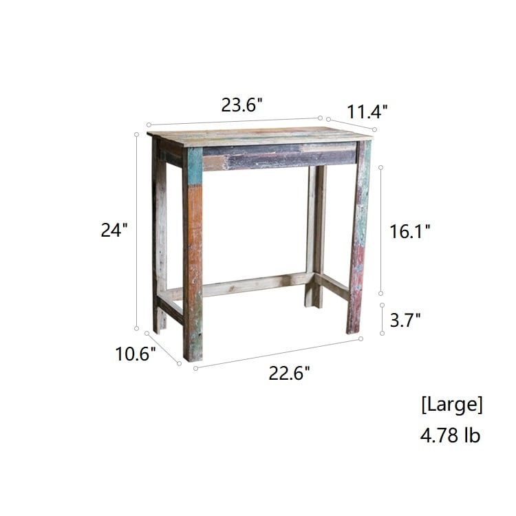 Colorful Solidwood Plant Stand Side Table