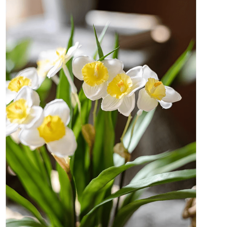 Faux Daffodil in Brown Pot, photo 5 of 6