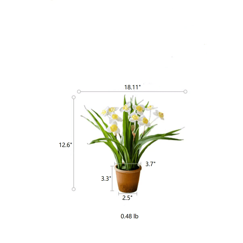 Faux Daffodil in Brown Pot, photo 6 of 6