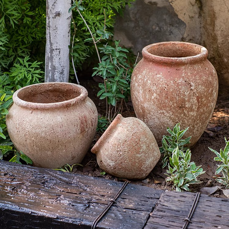 Distressed Cement Plant Pot