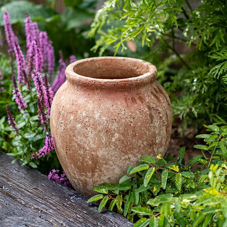 Distressed Cement Plant Pot