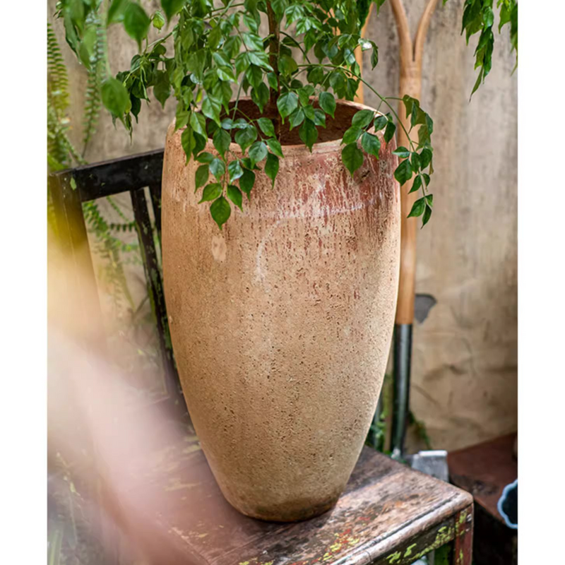 Distressed Cement Plant Pot Tall