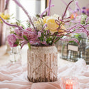Distressed White Ceramic Flower Jar Vase