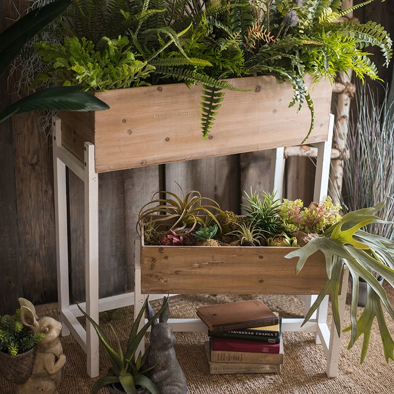 Elevated Wood Planter Box