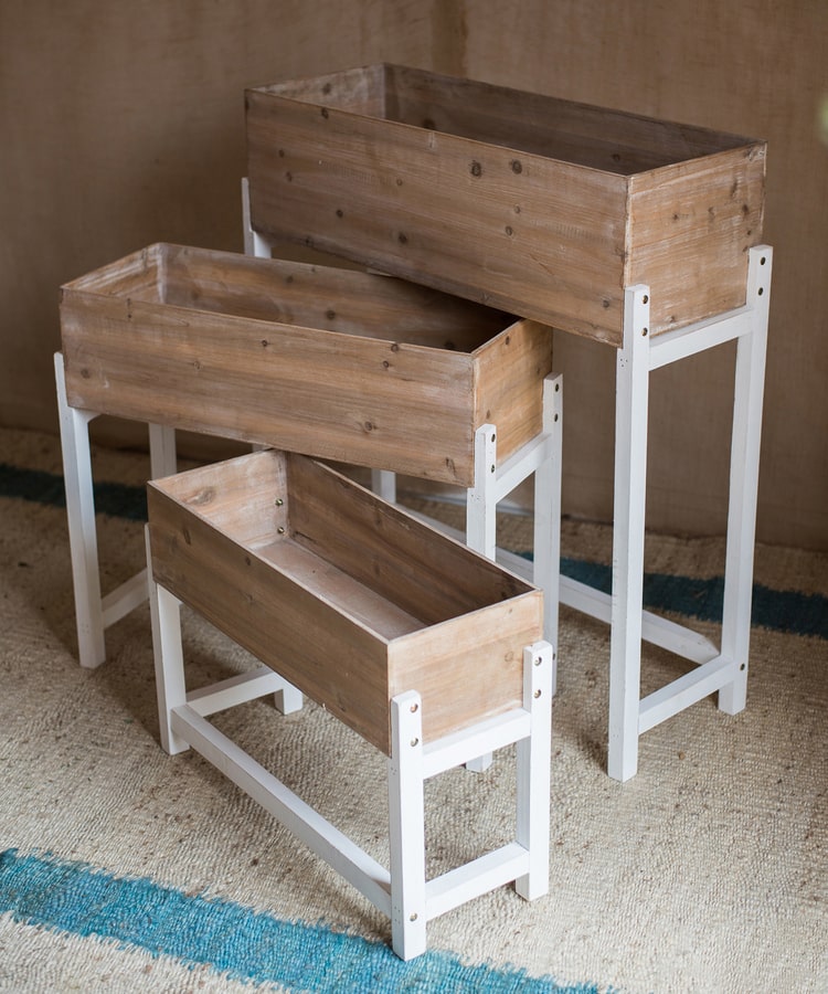 Elevated Wood Planter Box