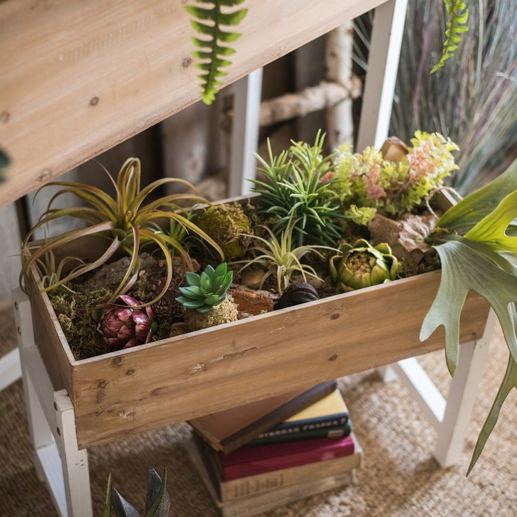 Elevated Wood Planter Box