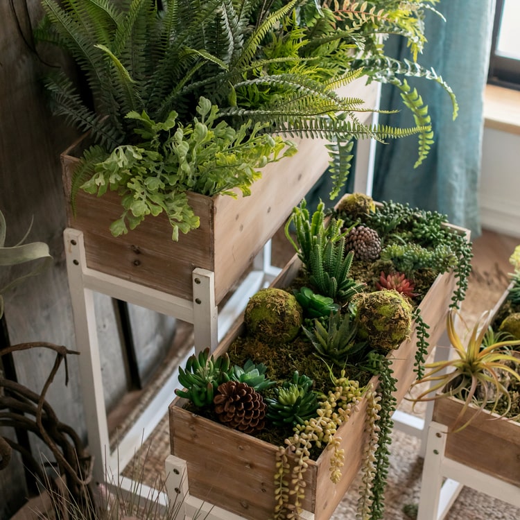 Elevated Wood Planter Box