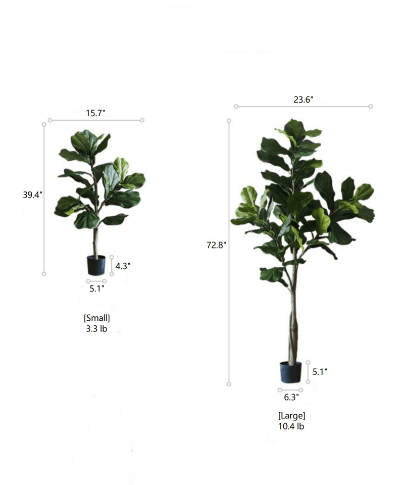 Artificial Tree Fiddle Leaf Tree In Pot