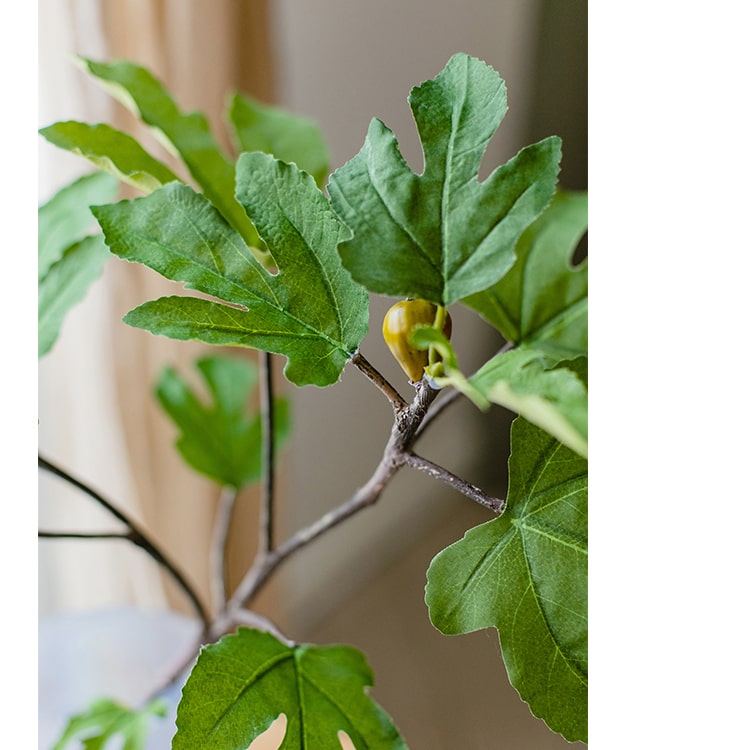 Artificial Faux Fig Leaf Stem