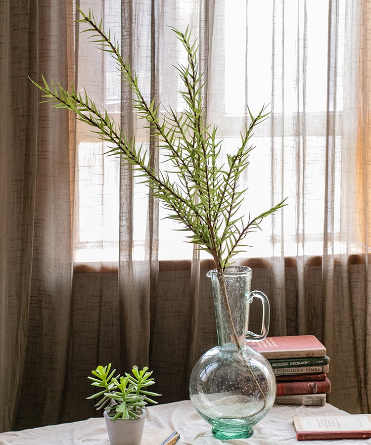 Artificial Faux Flax Grass Stem in Green 48" Tall