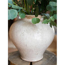 Large French Country White Ceramic Flower Vase