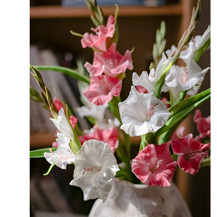 Faux Silk Artificial Gladiolus Flower Stem