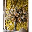 Artificial Plant Flowers Large Golden Bird Vase 3D Framed Wall Art