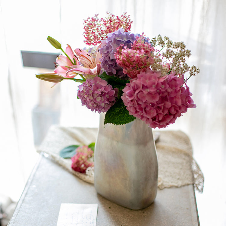 Gradient Color Art Glass Vase