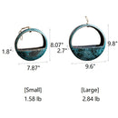 Green Coarse Ceramic Wall Hanging Planter Half Round