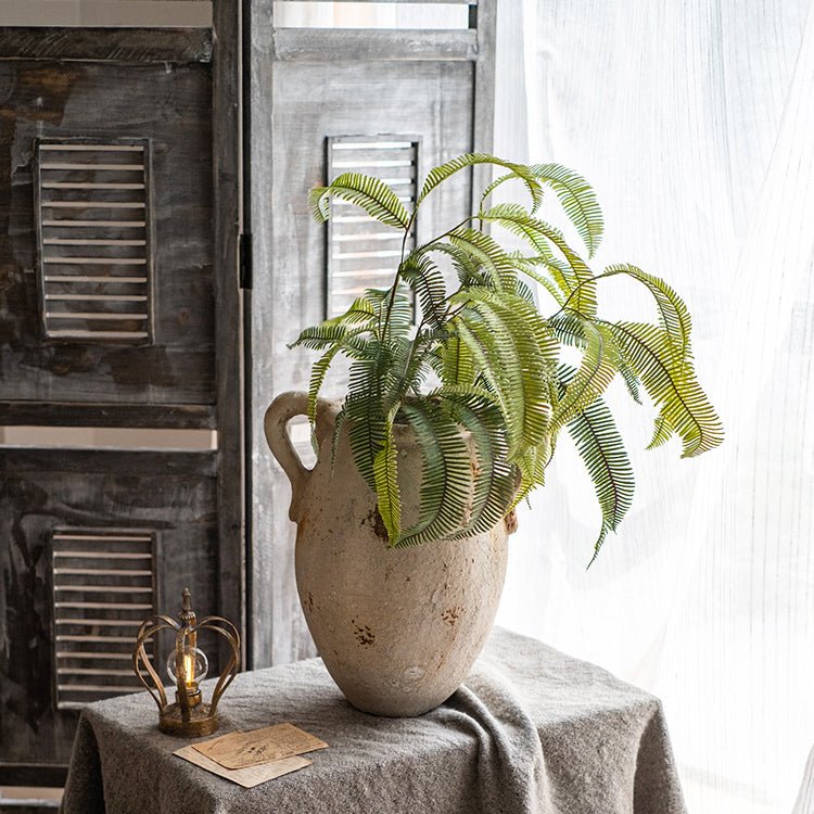 Artificial Green Fern Leaf Stem Plant 37" Tall