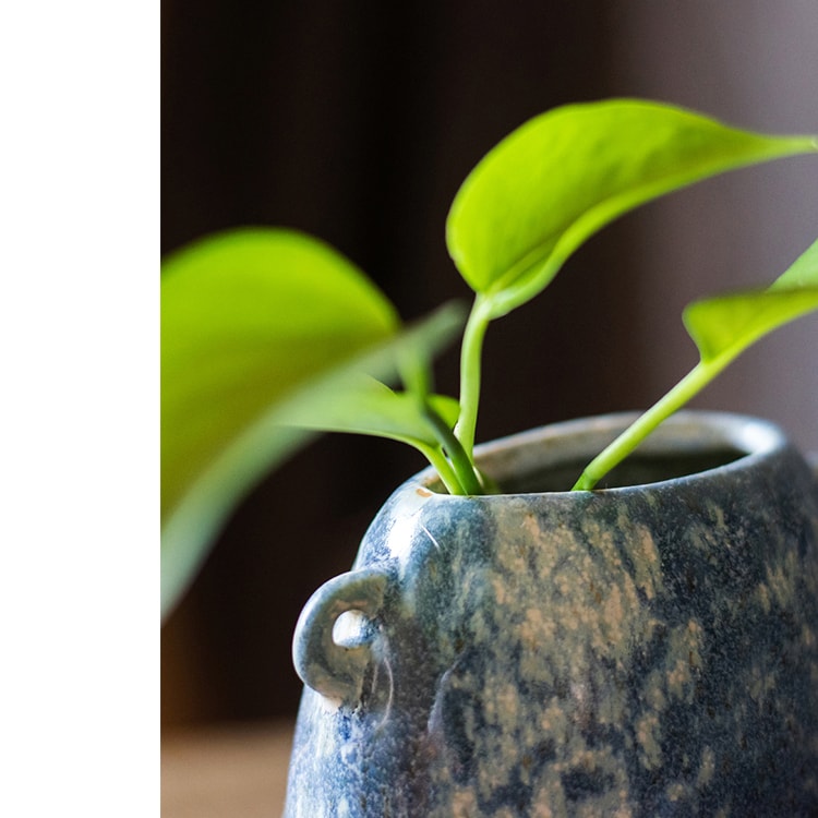 Kiln Glazed Blue Vase